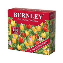 Чай                                        Bernley                                        BERNLEY Инглиш классик "С ПРАЗДНИКОМ!" 100 пак.*2 гр., с/я (12)