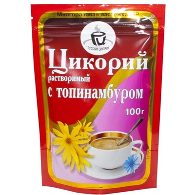 Напитки                                        Русский цикорий                                        цикорий 100 гр. Топинамбур порошок ZIP (12)