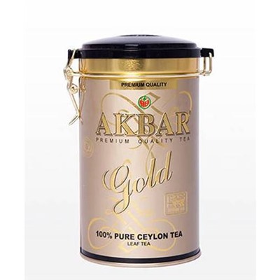 Чай                                        Akbar                                        Gold Tea 225 гр. FBOP (сред.лист), ж/б (6) NEW
