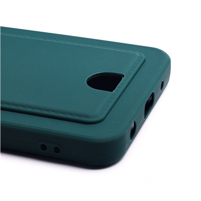 Чехол-накладка SC315 с картхолдером для "Xiaomi Redmi A1" (dark green)