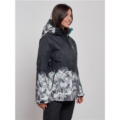 Горнолыжная куртка женская зимняя черного цвета 31Ch