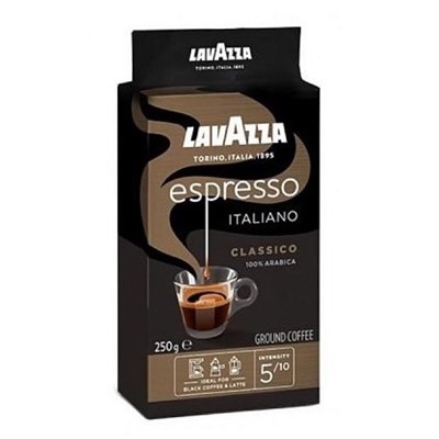 Кофе                                        Lavazza                                         Espresso 250 гр. молотый (20) в пал. 60 кор