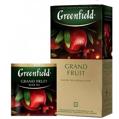 Чай Гринфилд Grand "Fruit", черный с гранатом, 25 пак.