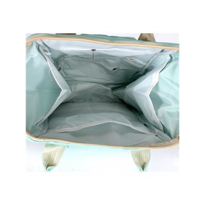Рюкзак жен текстиль Battr-9026  (для мам),  1отд,  8внут+3внеш/ карм,  мята 238245