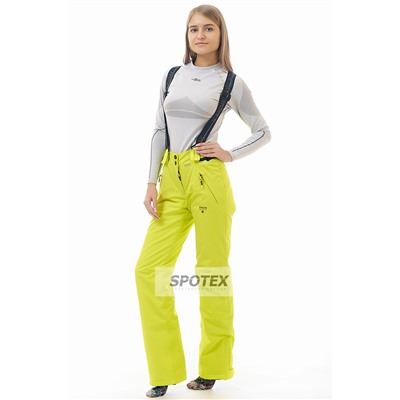 Горнолыжные брюки женские Snow Headquarter D-8172  полукомбинезон, Yellow, стрейч