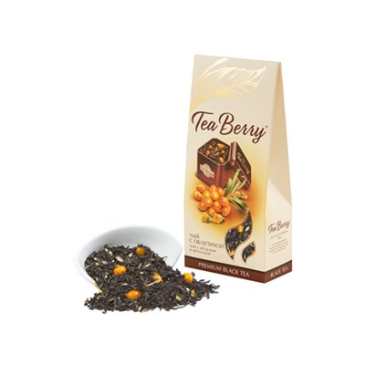 Чай                                        Teaberry                                        "Чай с облепихой" черный 100 гр. картон (12)