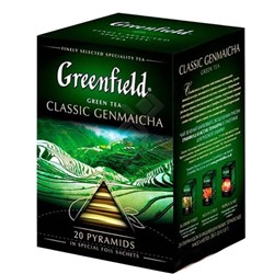 Чай                                        Greenfield                                        Пирамидки Classic Genmaicha 20 пак. х 1,8 гр. зеленый (8) (1155)
