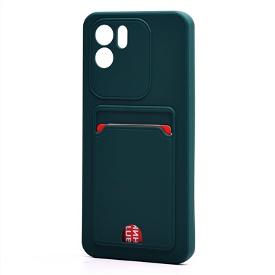 Чехол-накладка SC315 с картхолдером для "Xiaomi Redmi A1" (dark green)