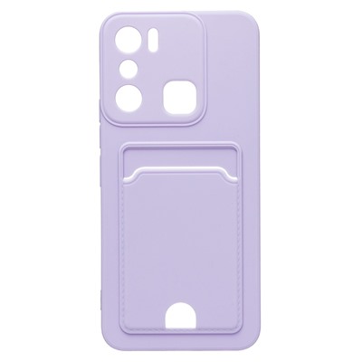 Чехол-накладка SC315 с картхолдером для "infinix HOT 20i" (light violet)