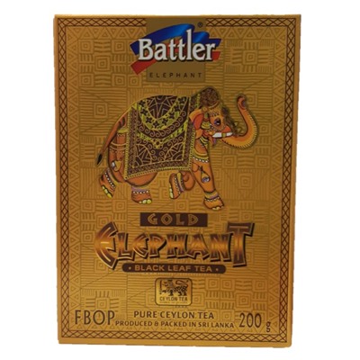 Чай                                        Battler                                        Золотой слон FBOP (3307-10) 200 гр.черный (10) ШЛ