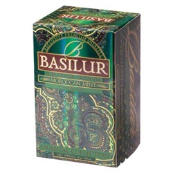 Чай                                        Basilur                                        Восточная коллекция "Марокканская мята" 20 пак.*2 гр.+5 пак. подарок,зелен., картон (12) (70419)