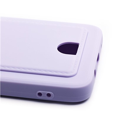 Чехол-накладка SC315 с картхолдером для "Tecno Spark 7 (2021)" (light violet)