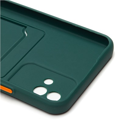 Чехол-накладка SC315 с картхолдером для "OPPO realme C11 2021" (dark green)
