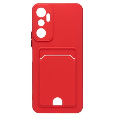 Чехол-накладка SC315 с картхолдером для "infinix HOT 20 4G" (red)