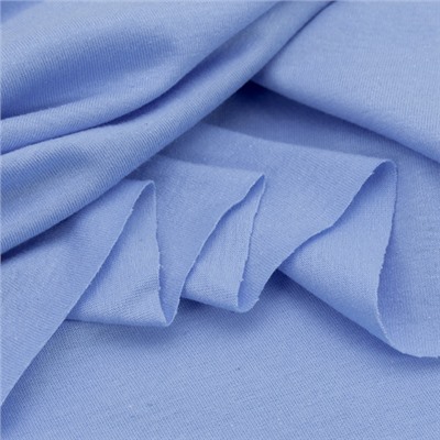Ткань на отрез кулирка М-3099 цвет голубой