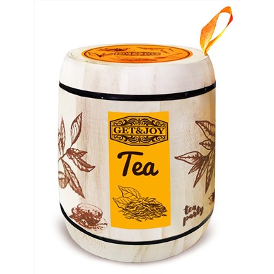 Чай                                        Get&joy                                        Деревянный бочонок Оранжевый 100 гр., черный цейлонский (12) (1049)