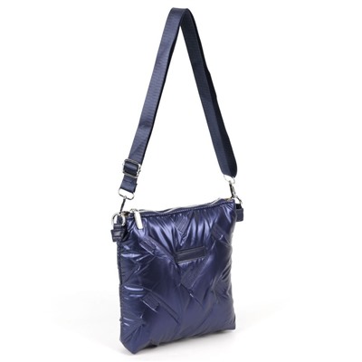 Женская дутая стеганная сумка-планшет через плечо 2315 Блу