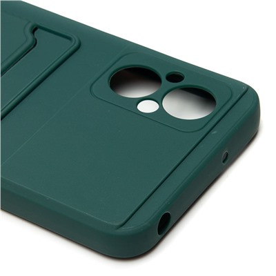 Чехол-накладка SC315 с картхолдером для "Xiaomi Poco M5" (dark green)