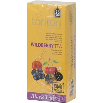 TARLTON. В пакетиках. Черный чай «Лесные ягоды» 50 гр. карт.пачка, 25 пак.