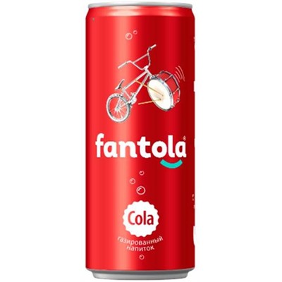 Напитки                                        Fantola                                        Лимонад Fantola Кола 0,33 л, ж/б (12)/в пал 180