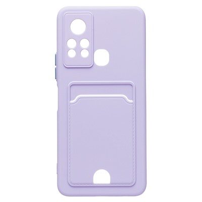 Чехол-накладка SC315 с картхолдером для "Infinix HOT 11S NFC" (light violet)