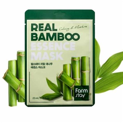Тканевая маска для лица с экстрактом бамбука Real Bamboo Essence Mask Farmstay