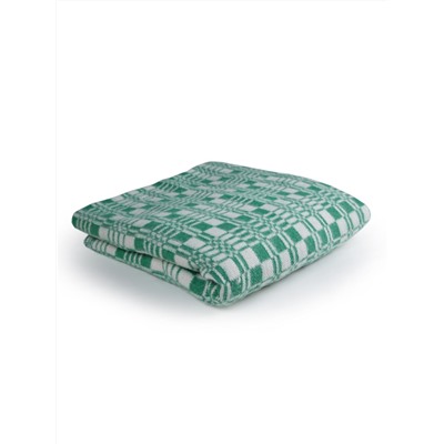 Одеяло детское байковое Клетка зеленая