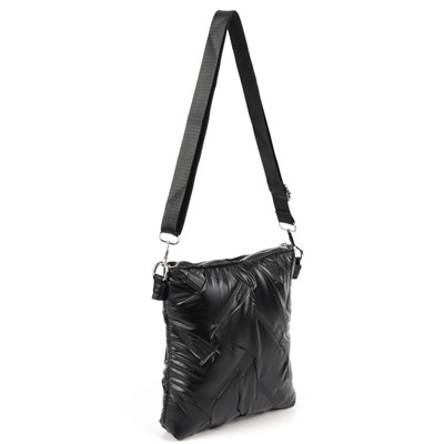Женская дутая стеганная сумка-планшет через плечо 2315 Блек