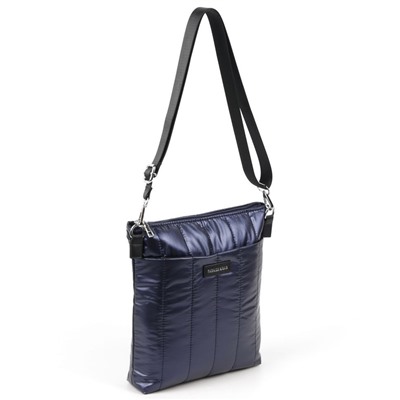 Женская дутая стеганная сумка-планшет через плечо 1293-1 Блу