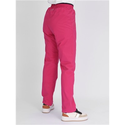 Утепленные спортивные брюки женские розового цвета 88149R
