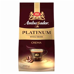 Кофе                                        Ambassador platinum                                        Ambassador Platinum Crema 200 гр. зерно пакет (12)