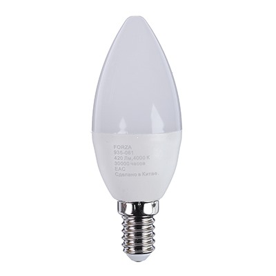 Светодиодная лампа Свеча, 400Lm, E14