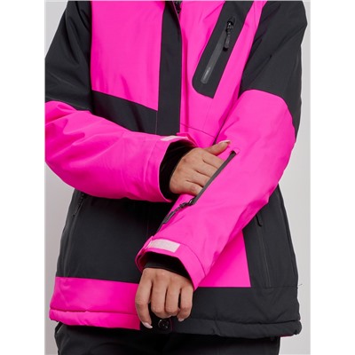 Горнолыжный костюм женский зимний розового цвета 02306R