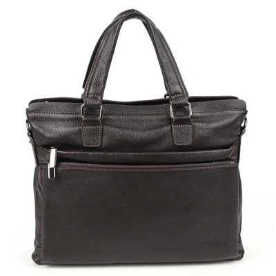 Мужская кожаная сумка-портфель с тремя отделениями на молниях 0016-9