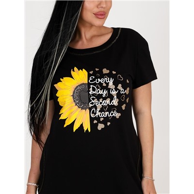 Цветок солнца - туника черный
