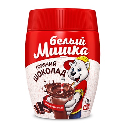 Напитки                                        Белый мишка                                        Горячий шоколад 300 гр. гран. ПЭТ (12)