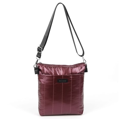 Женская дутая стеганная сумка-планшет через плечо 1293-1 Ред