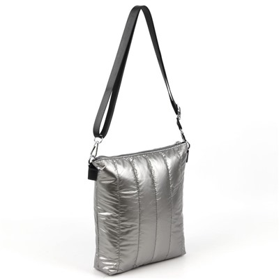 Женская дутая стеганная сумка-планшет через плечо 1293-1 Грей