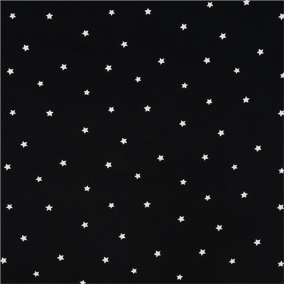Ткань на отрез кулирка R1504-V1 Звезды на черном