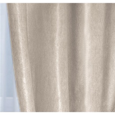 Готовые шторы арт.  11/03/270, комплект SOFT цвет: серый/беж. Размеры: (160(80+80) ширина х 270 высота) х 2, на универсальной шторной ленте.