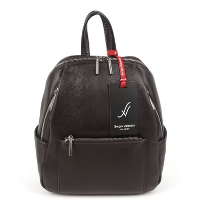 Женский кожаный рюкзак Sergio Valentini SV-SZ749/C Д.Браун