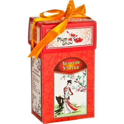 Чай                                        Plum snow                                        картон (110) Золотая Улитка 100 гр. черный (24)
