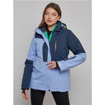 Горнолыжная куртка женская зимняя фиолетового цвета 33307F