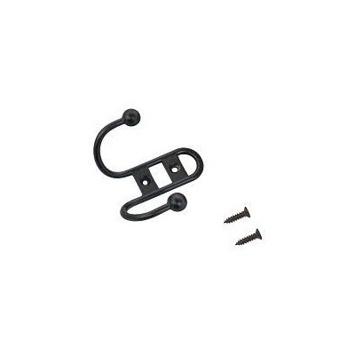 [35318] Крючок-вешалка матовый, черный СТАНДАРТ 208 B BL (14619)