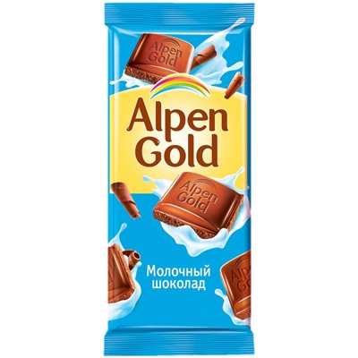 Кондитерские изделия                                        Alpen gold                                        Шоколад Альпен Голд (молочный),85 гр. (22)