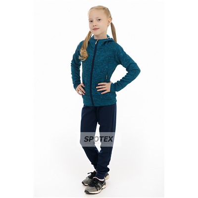 1Спортивный костюм детский  для девочки 170-2 сине-зеленый эластан-стрейч
