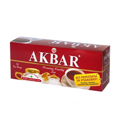 Чай                                        Akbar                                        RED&WHITE 25 пак.*2 гр. с/я (15) ШРИ-ЛАНКА
