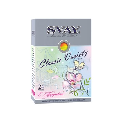 Чай                                        Svay                                        Svay Classic Variety Spring 24*2,5 гр.,черн.,зелен., пирамидки (9)