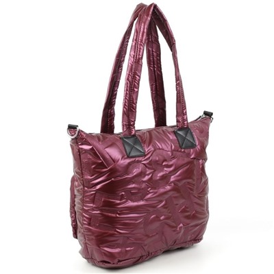 Женская дутая стеганная сумка шоппер 8055 Ред