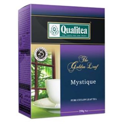 Чай                                        Qualitea                                        Золотой лист Mystique 250 гр. FBOP ср.лист, картон (40)